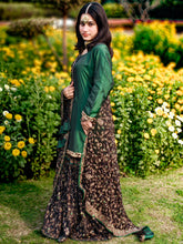 Emerald Green Gharara Dress – Royal Elegance in Every Thread