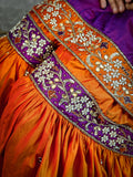 Royal Purple & Orange Handcrafted Gharara Set โ A Perfect Blend of Tradition & Elegance