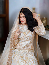 Ivory & Gold Handcrafted Lehenga Kurti Set – A Timeless Royal Look