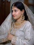 Ivory White Farshi Gharara in Tissue Fabric