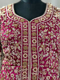 Maroon Farshi Gharara Set with Heavy Dabka Zardozi & Buti Work | Designer Bridal Ensemble