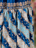 Royal Blue Pure Silk Shirt with Banarasi Gharara & Tissue Dupatta – Dabka Zardozi Work