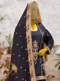 Midnight Black Chatapati Gharara Set with Hand Dabka Zardozi Work