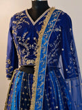 Chatapati Lehenga in Tafta Silk with Handcrafted Dabka Zardozi Work