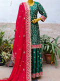 Sharara Plazo Pure Silk with Dabka Zardozi Work Set