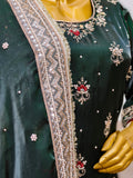 Lakhnawi Gharara Dola Silk with Dabka Zardozi Work