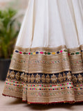 Cotton Silk Lehenga with Organza Dupatta Work Set