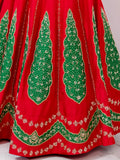 Designer Upada Silk Lehenga With Dabka Zardozi Work