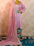 Chatapati Armani Satin Shalwar Suit with Chiffon Dupatta