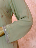 Lakhnavi Gharara in Georgette with Soft Tissue Gharara