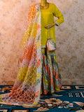 Multicolour Chatapati Gharara in Badla Chanderi Fabric