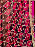 Lakhnavi Chatapati Gharara in Pure Silk with Zardozi