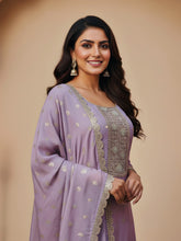 Lavender Pure Silk Sharara Set for Festive Celebrations