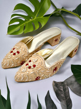 Buy Jutti – Beige Embroidered Heel Jutti for Women
