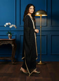 Black Pure Silk Suit with Dabka Zardozi Embroidery & Sequined Pure Chiffon Dupatta – Luxe Wedding & Festive Wear