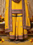 Mustard Yellow Gharara Set with Dabka, Zardozi & Gota Work | Pure Chinon Dupatta – Perfect for Haldi