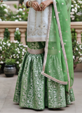 Green Banarasi Gharara Set – A Blend of Royalty and Elegance