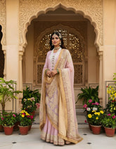 Blush Pink Embroidered Gharara Dress – Elegant Gharara Designs for Girls