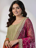 Chatapati Gharara Set with Multicolour Dupatta