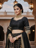 Black Handcrafted Lehenga Set