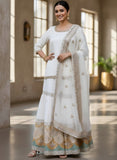 Chatapati Handcrafted Gharara Set in Pure Silk