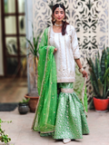 Green Banarasi Gharara Set