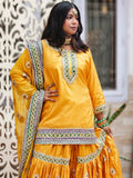 Mustard Yellow Handcrafted Gharara Set | Gota Patti Embroidery | Festive & Wedding Wear