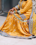 Mustard Yellow Handcrafted Gharara Set | Gota Patti Embroidery | Festive & Wedding Wear