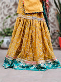 Mustard Yellow Embroidered Gharara Set | Traditional Handcrafted Suit for Weddings & Festive Wear