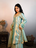 Elegant Mint Green Sharara Set – A Dreamy Blend of Grace & Sophistication