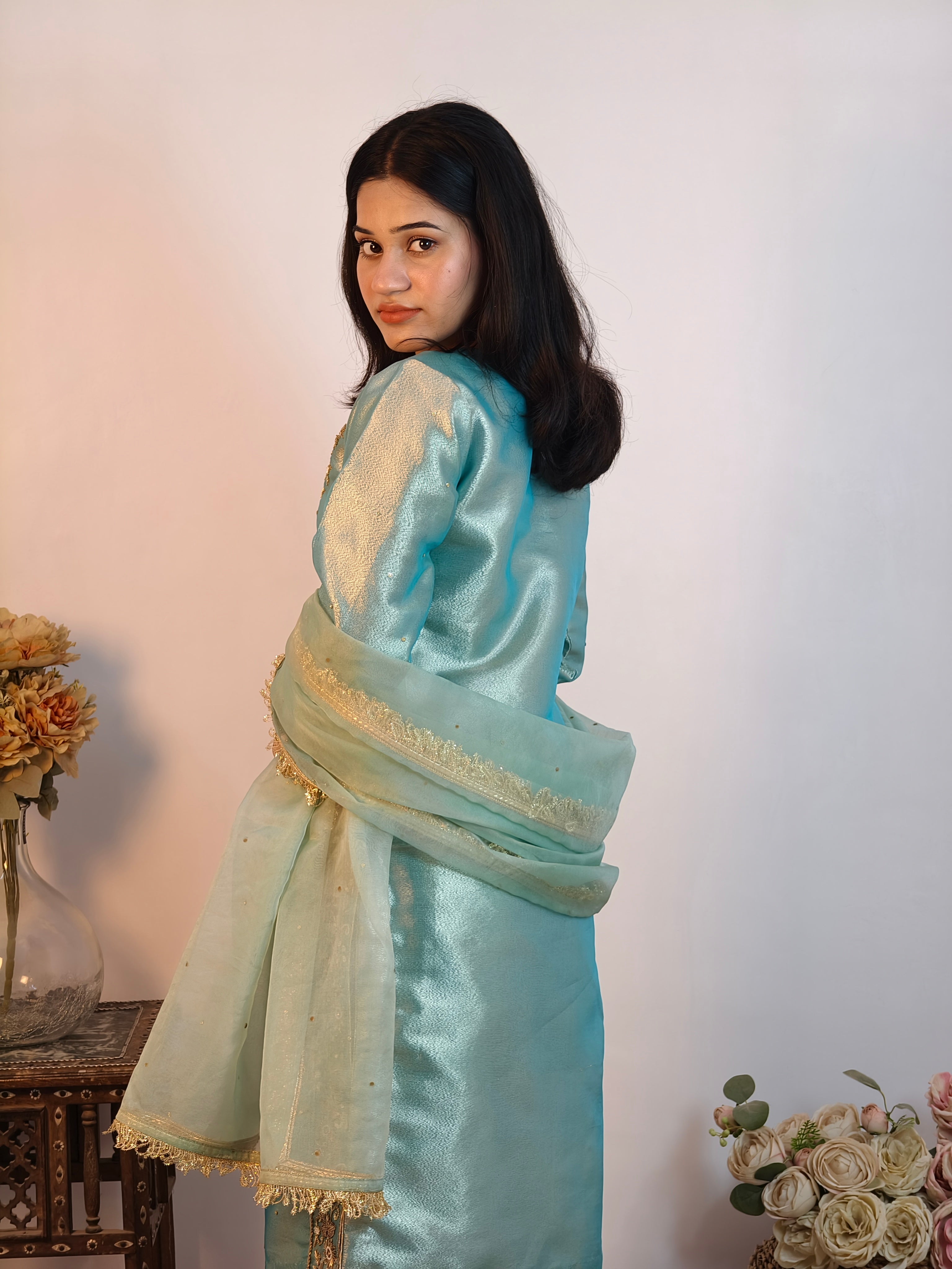 Mint Blue Sharara Suit