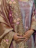 Luxury Bronze & Pink Embroidered Gharara Set – A Royal Ensemble