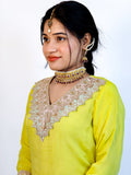 Sunshine Yellow & Pastel Multicolor Gharara Set – A Vibrant Festive Look