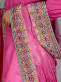 Hot Pink & Gold Handcrafted Gharara Set – A Regal Ethnic Ensemble