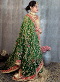 Gold & Green Handcrafted Bridal Gharara Set – A Timeless Masterpiece