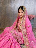 Hot Pink & Gold Handcrafted Gharara Set – A Regal Ethnic Ensemble