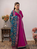 Magenta Georgette Gown with Handworked Pure Chiffon Dupatta – Festive Wear for Women