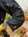 Midnight Black Chatapati Gharara Set with Hand Dabka Zardozi Work