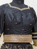 Black Handcrafted Lehenga Set