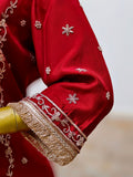 Lakhnavi Farshi Bridal Gharara in Crape Silk with Zardozi