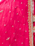 Lakhnavi Bridal Gharara in Pure Silk with Dabka Zardozi
