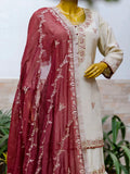 Lakhnawi Gharara in Satin Tissue with Dabka Work Set