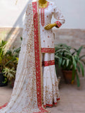 Lakhnawi Bridal Gharara with Dabka Zardozi Work Set