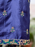 Upada Silk Suit Kameez with Banarsi Brocade Pants Set