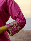 Lakhnawi Gharara Art Silk Dabka Zardozi Party Wear