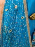 Lakhnavi Gharara Set in Pure Silk with Chiffon Dupatta