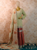 Lakhnavi Gharara in Georgette with Soft Tissue Gharara