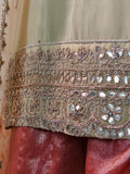 Lakhnavi Gharara in Georgette with Soft Tissue Gharara