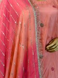 Lakhnavi Gharara in Art Silk with Dabka Zardozi Work