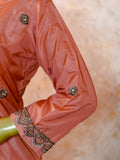 Lakhnavi Gharara in Art Silk with Dabka Zardozi Work